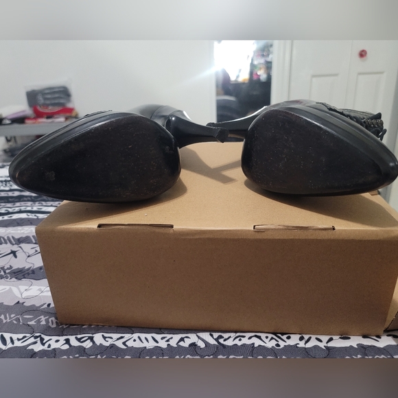 Burberry Prorsum Black Patent Leather Shoes Boots Booties Heels Size 39.5 US 8.5 - Picture 6 of 12